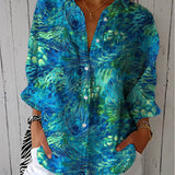 Florina | Bluse mit Pfauenmotiv