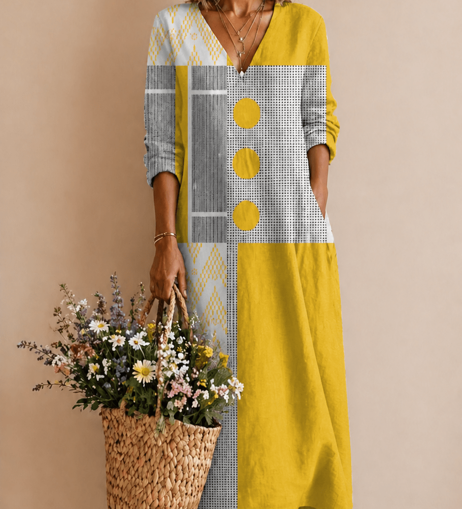 Daniela – Kleid mit grafischen Farbflächen