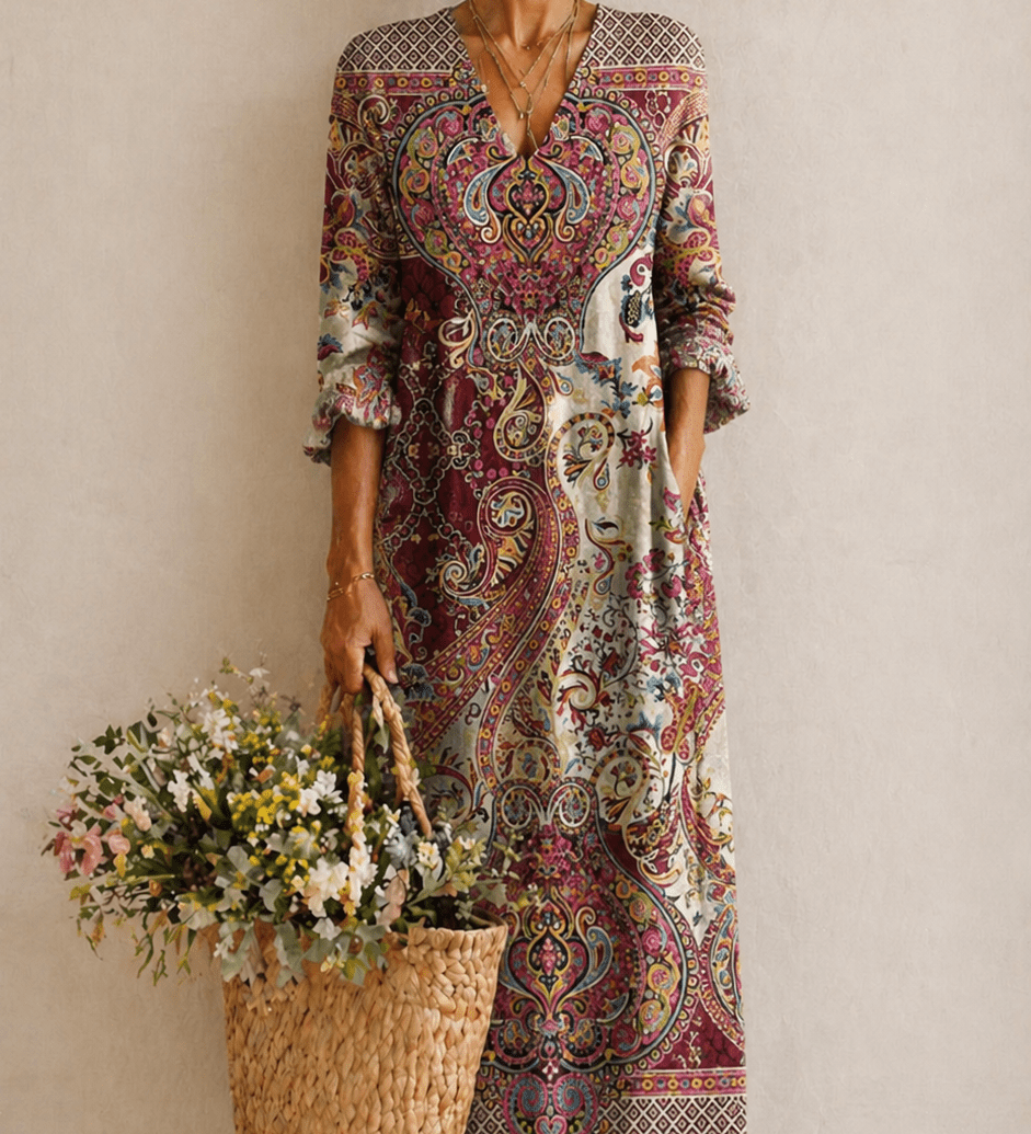 Brigitte – Kleid mit feinem Paisleyprint