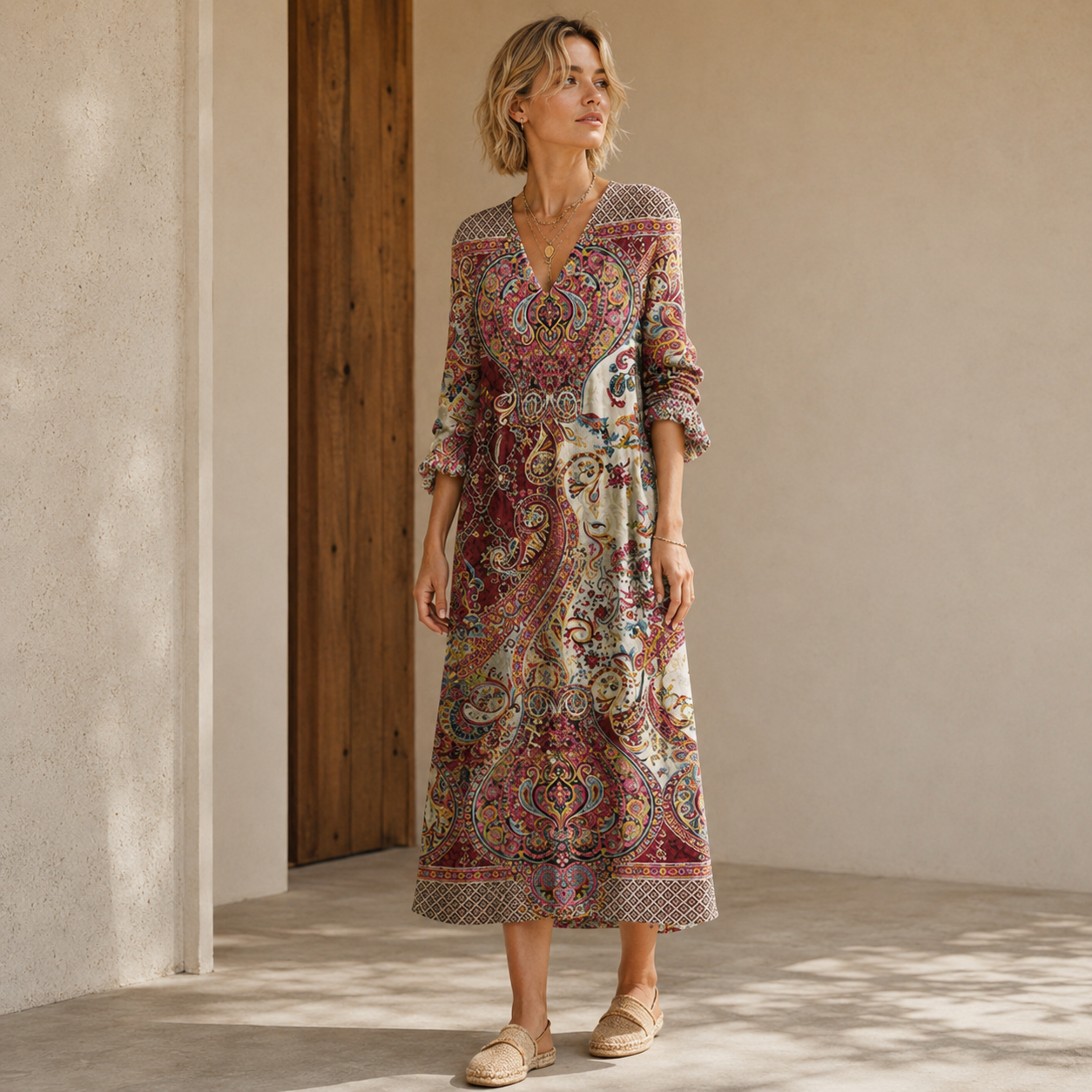 Brigitte – Kleid mit feinem Paisleyprint
