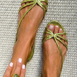 Nina | Flache Sandalen mit Knotendetail