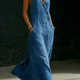 Vera | Jeans-Maxikleid mit Knopfleiste