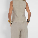 Aira - Set aus Weste mit Knöpfen und weiter Hose