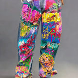 Maëlle | Jeans mit Multicolor-Print