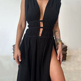 Zolla - Strukturierte Kleid mit Schlitz