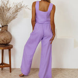 Megan - Minimalistisches Set mit Flared Pants