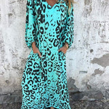 Jessa - Maxikleid mit Leopardenprint