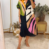 Rianna - Kleid mit abstraktem Print
