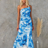 Layla | Schulterfreies Plisseekleid