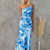 Layla | Schulterfreies Plisseekleid