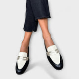 Xara | Schwarze Metallic-Loafer