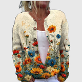 Renate | Cardigan mit bunten Wiesenblumen