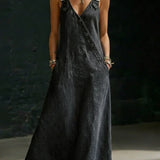 Vera | Jeans-Maxikleid mit Knopfleiste