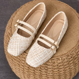 Sonja | Bouclé-Ballerinas mit Doppelriemen