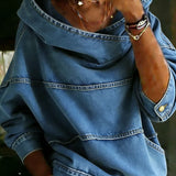 Coralie | Denim-Hoodie mit Taschen