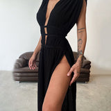 Zolla - Strukturierte Kleid mit Schlitz