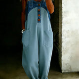 Justine | Denim-Overall im Patchwork-Look