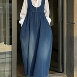 Céline | Ärmelloses Denimkleid