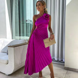 Eya | Elegantes Maxikleid mit asymmetrischem Träger