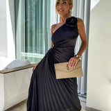 Eya | Elegantes Maxikleid mit asymmetrischem Träger