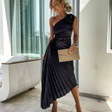 Eya | Elegantes Maxikleid mit asymmetrischem Träger