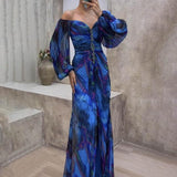 Sophie | Langes Abendkleid mit Falten