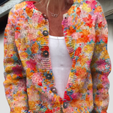 Helena | Cardigan mit farbenfrohem Blütenmeer