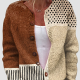 Gisela | Cardigan im asymmetrischen Patchwork-Look