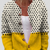 Sabine | Cardigan mit Punkten und Farbblock