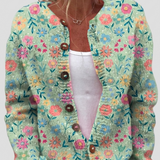 Monika | Cardigan mit buntem Blumenmuster