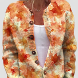Helga | Cardigan in warmen Blättertönen