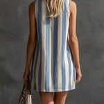 Vreni – Gestreiftes Kleid mit Rundhalsausschnitt