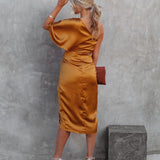 Tamari | Edles Satin-Midikleid