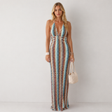 Naama-Lee | Rückenfreies Maxikleid mit V-Ausschnitt