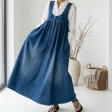 Karen | Maxikleid aus Vintage-Denimwaschung