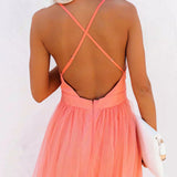 Coralie | Maxikleid in hellem Koralle