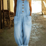Ruth | Vintage Washed Denim Latzhose